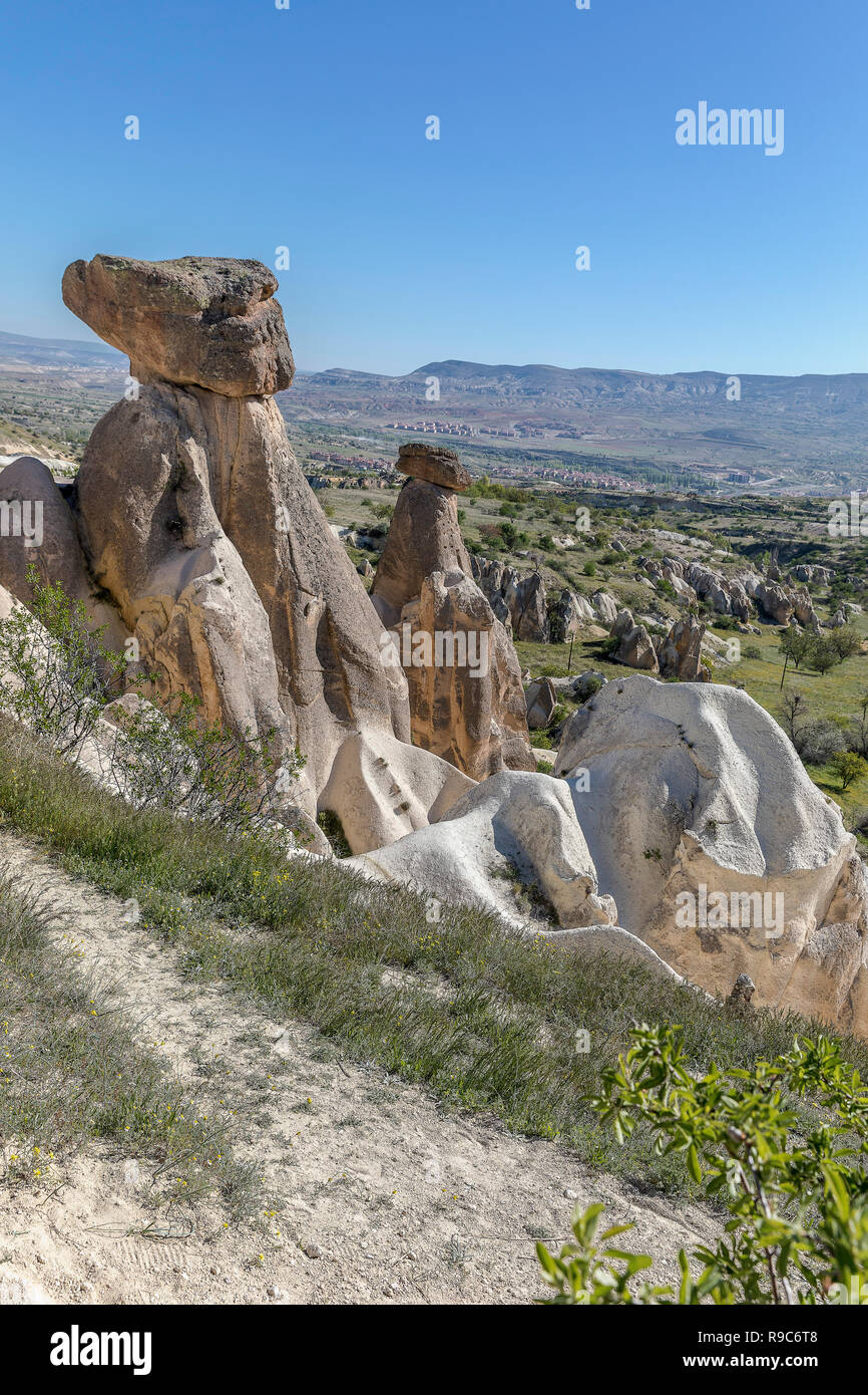 Cappadocia in Turkey with the three beautiful volcanic formation Stock ...