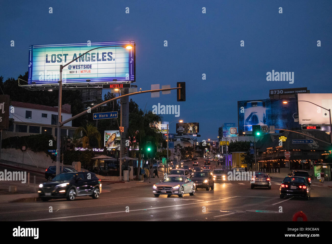 Sunset Strip, West Hollywood, Los Angeles, California, USA Stock Photo