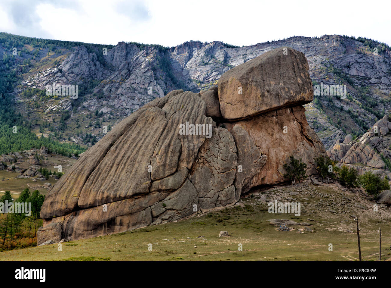 Turtle Rock in GorkhiTerelj National Park,Mongolia Stock Photo Alamy