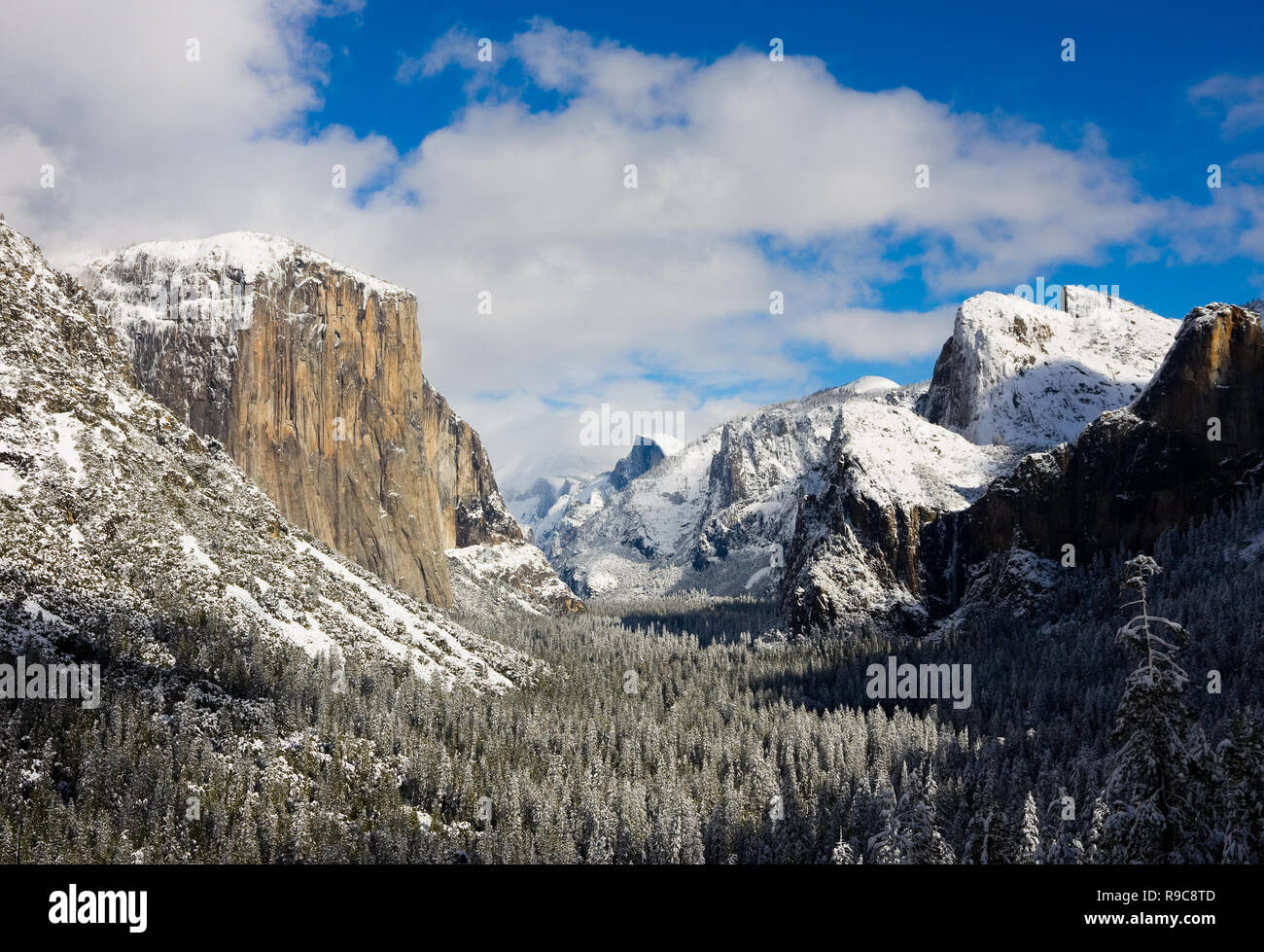 Yosemite Valley in winter Stock Photo
