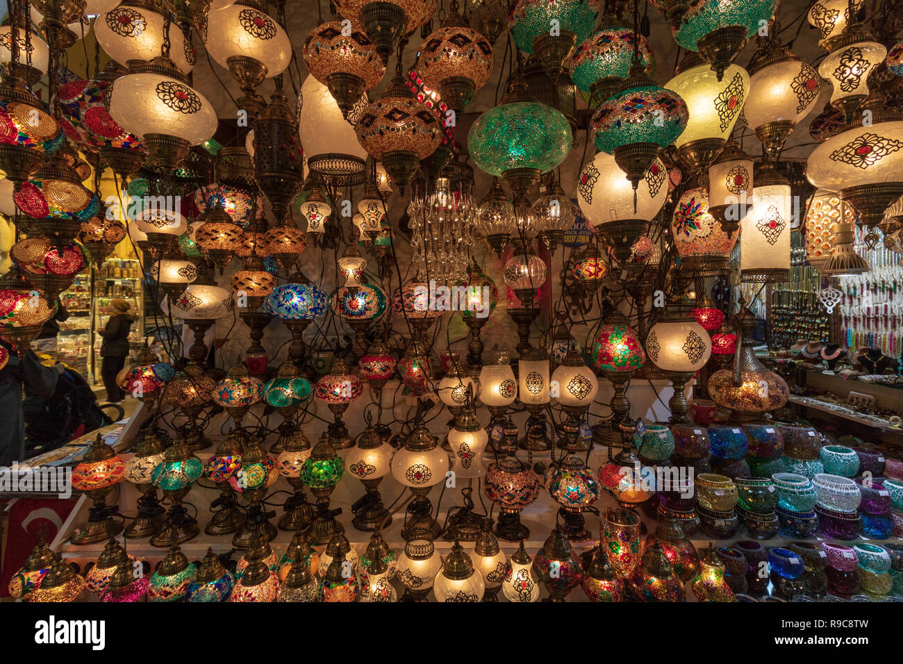 craft and Household Products in the Exterior Grand Bazaar in Istanbul Stock Photo