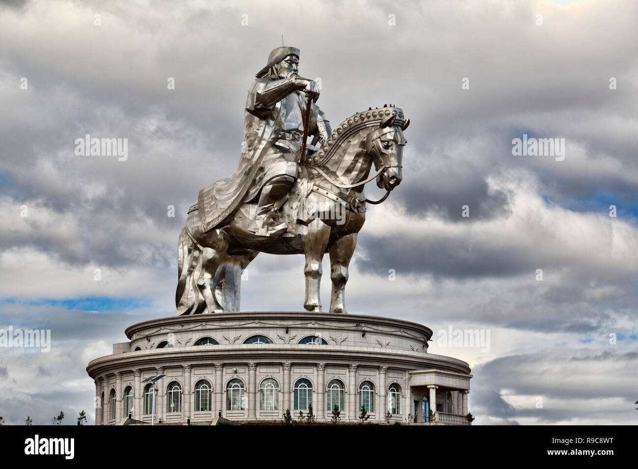 Genghis Khan Equestrian Statue in Mongolia Stock Photo