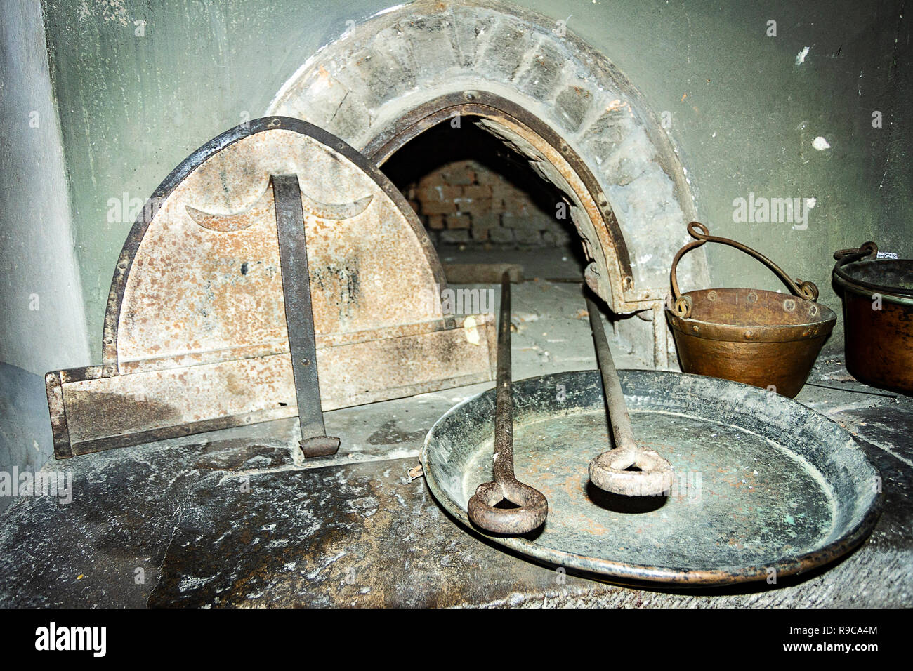 Vintage style kitchen Props for food photography. Selective focus Stock