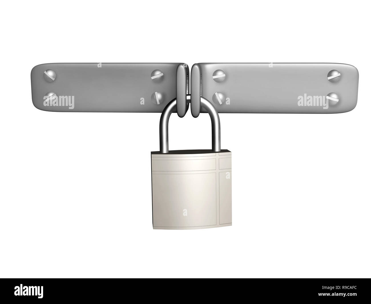 3d padlock. Isolated on white background Stock Photo - Alamy