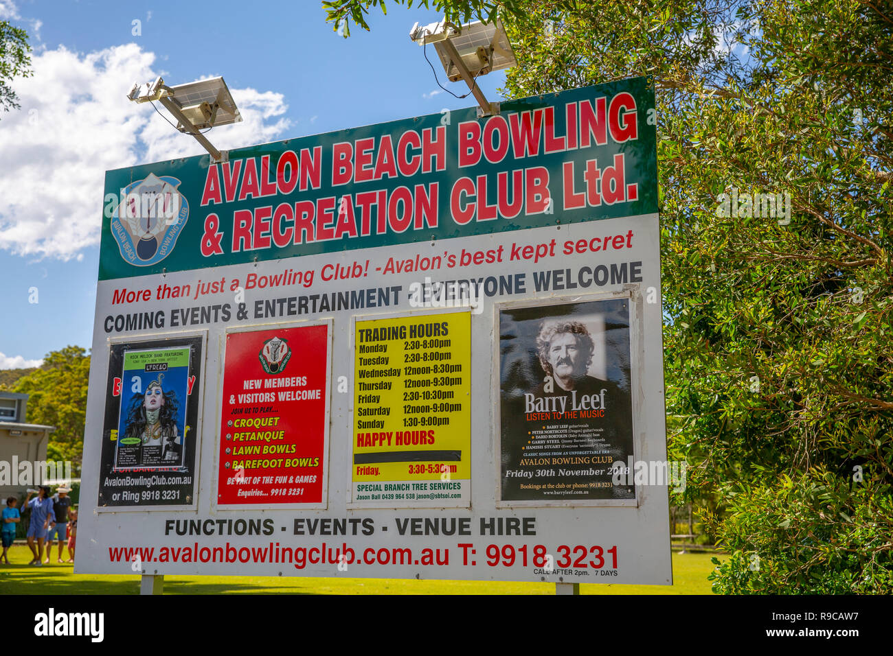 Avalon beach bowling and recreation club on Sydney northern beaches,Australia Stock Photo