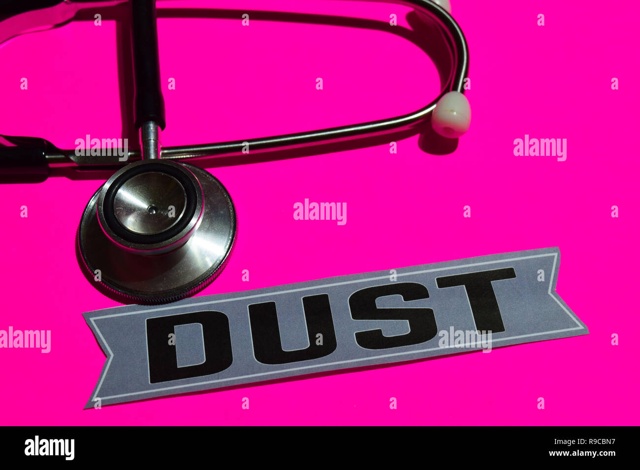 Dust on the healthcare concept with pink bakcground Stock Photo Alamy