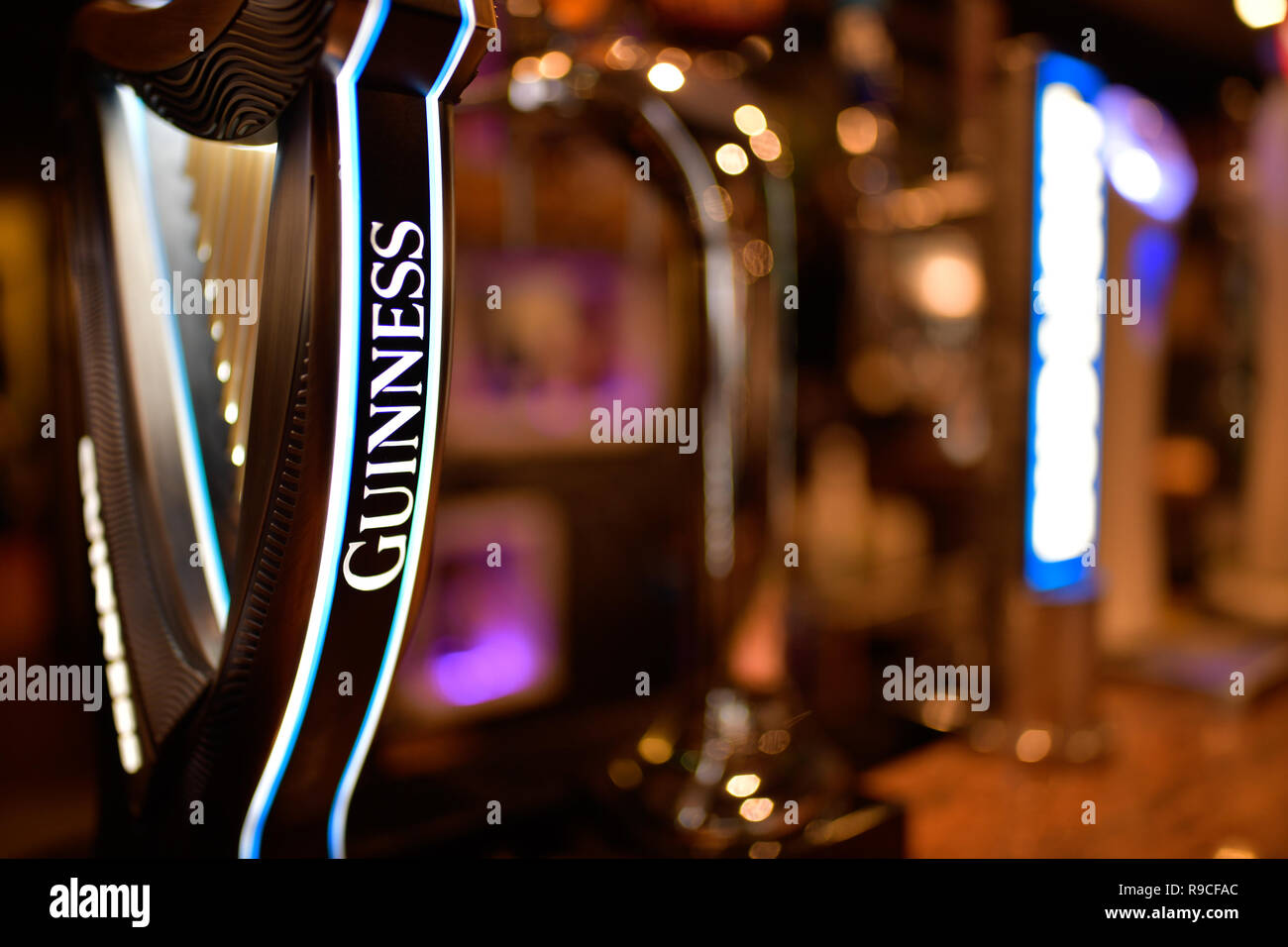Guinness beer tap or pump Stock Photo