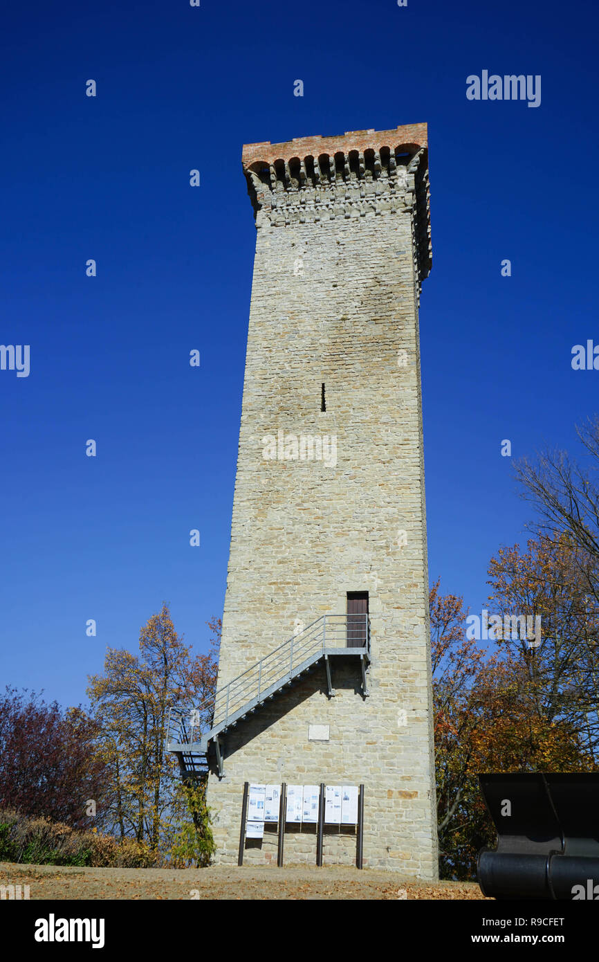 Tower of Murazzano, Piedmont - Italy Stock Photo