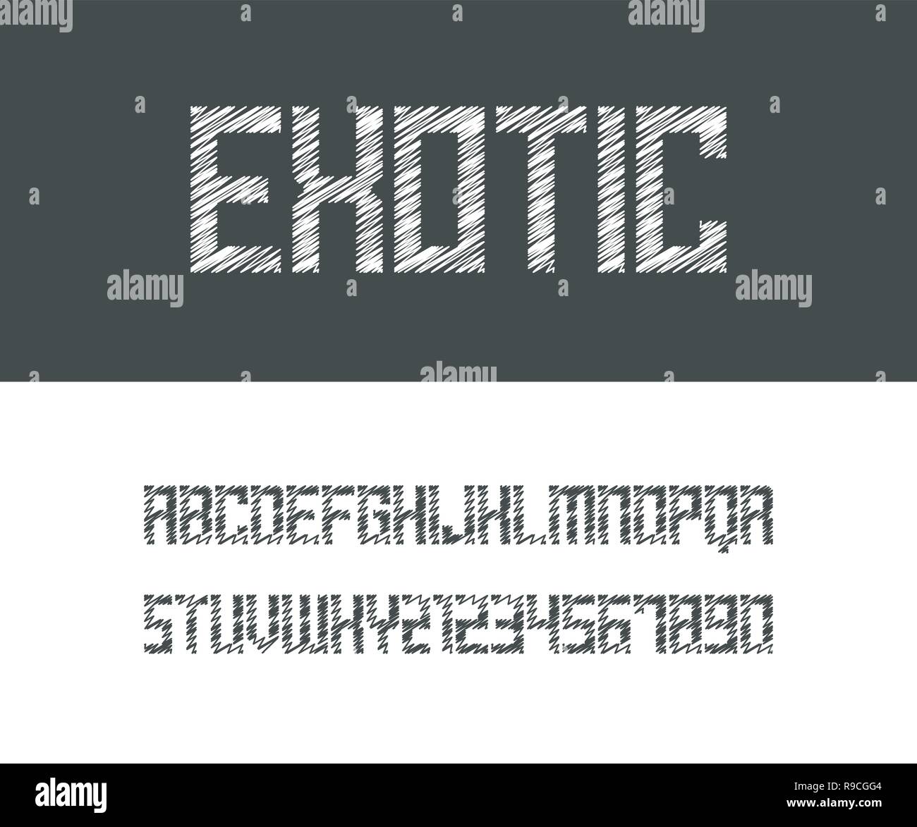 Modern Alphabet Font Abstract Stock Vector
