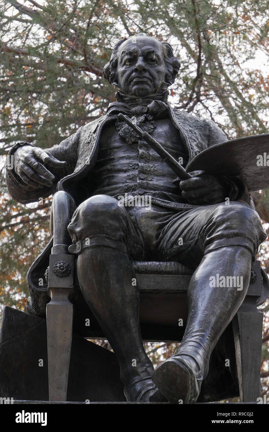 Goya statue, Madrid, Spain Stock Photo Alamy