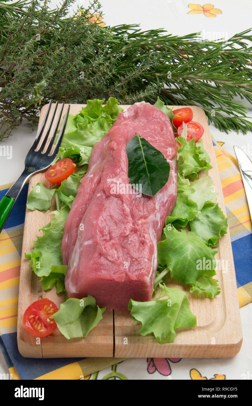 Raw pork fillet Stock Photo Alamy