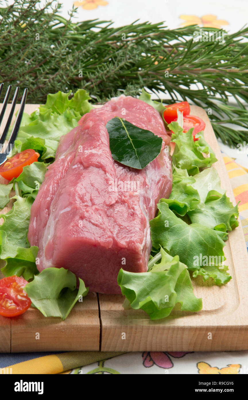Raw pork fillet Stock Photo Alamy
