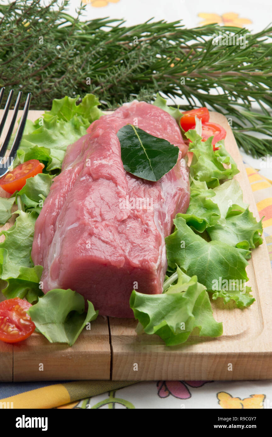 Raw pork fillet Stock Photo - Alamy