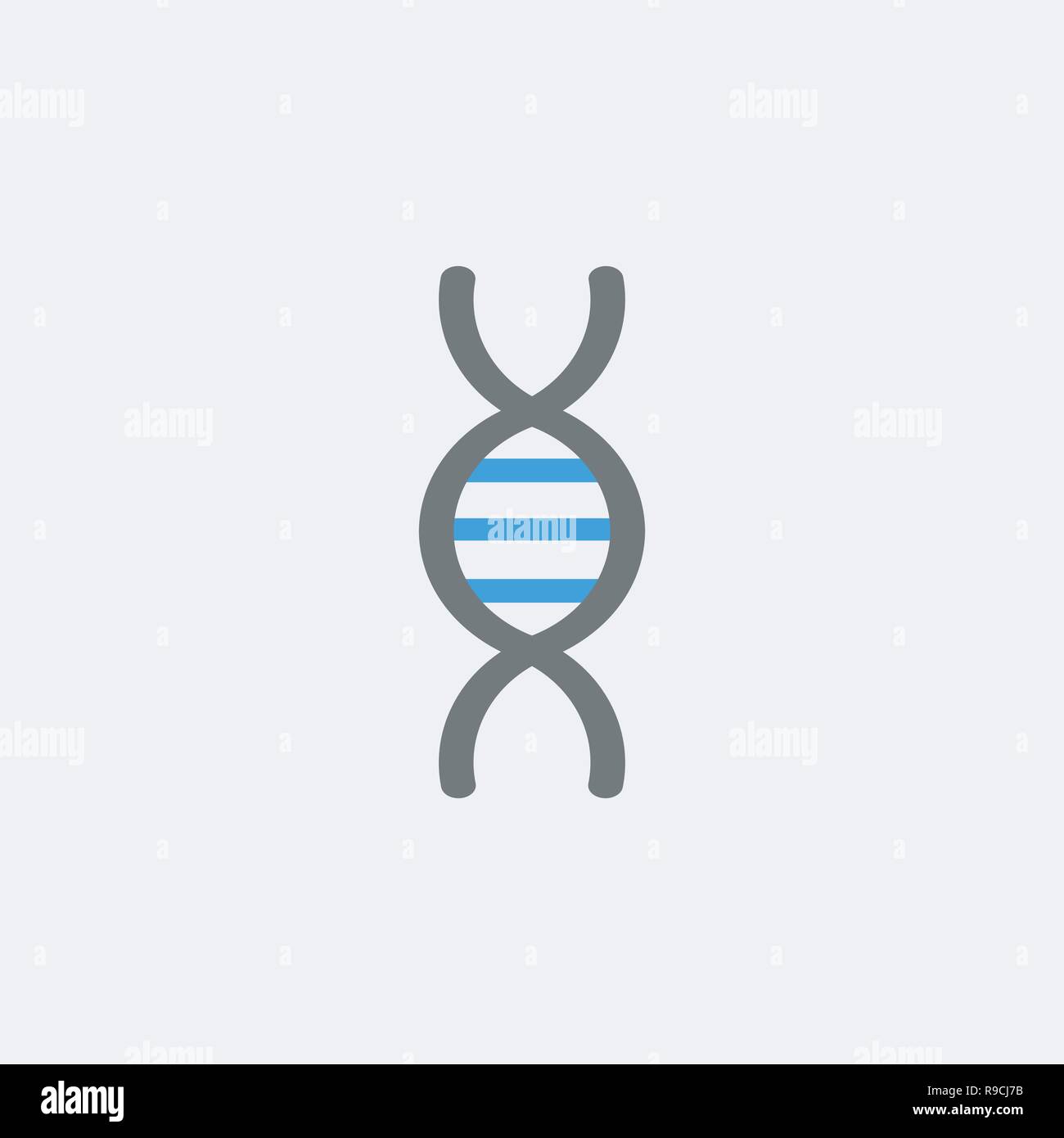 DNA flat icon vector isolated on white background Stock Vector