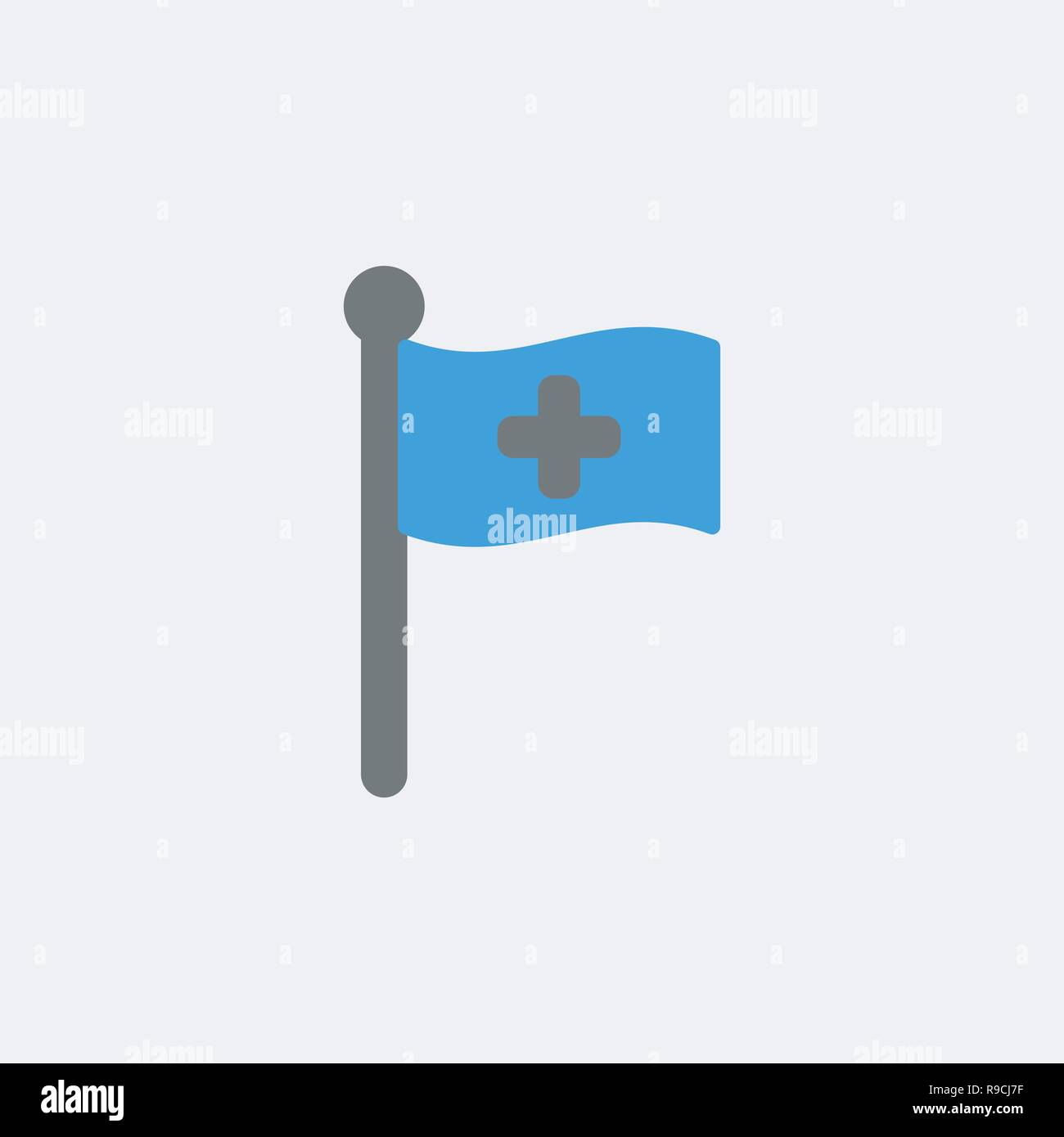 Flag flat icon vector isolated on white background Stock Vector Image ...