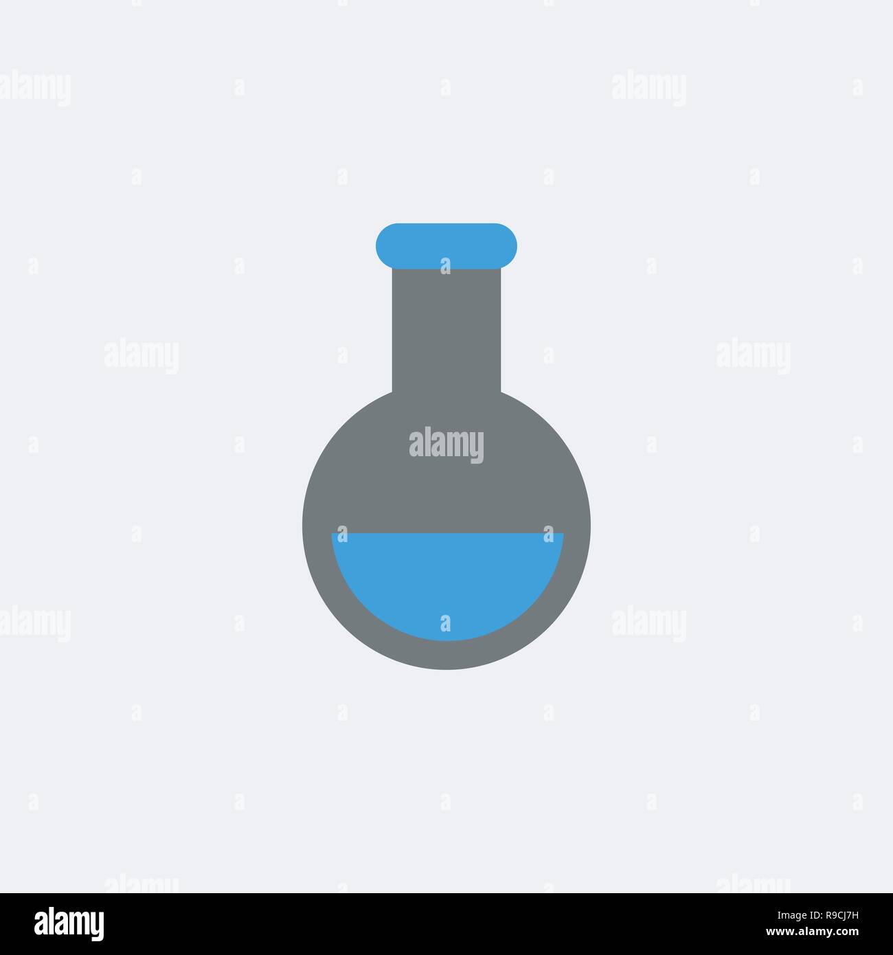 Flask flat icon vector isolated on white background Stock Vector