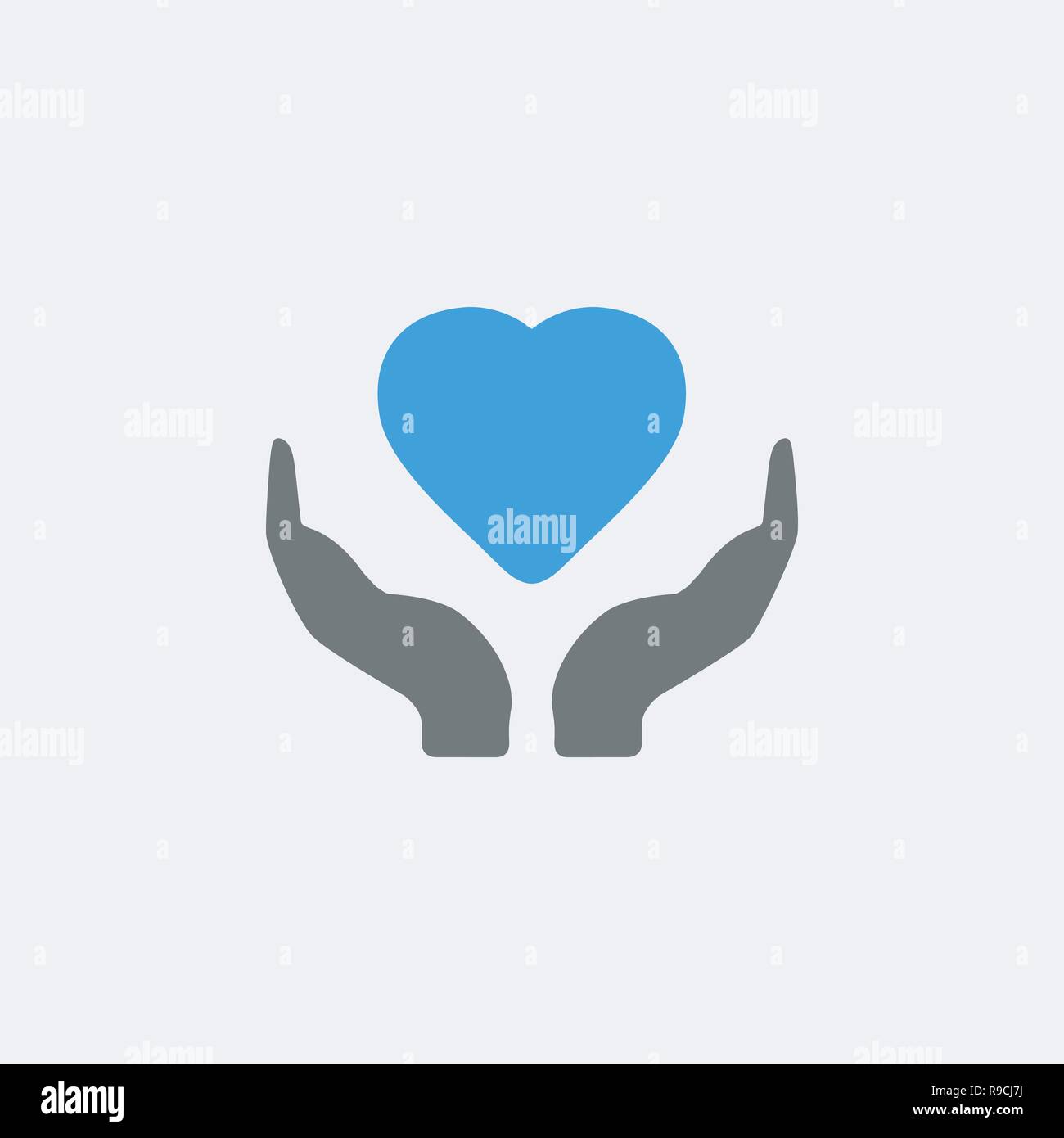 Heart flat icon vector isolated on white background Stock Vector Image ...