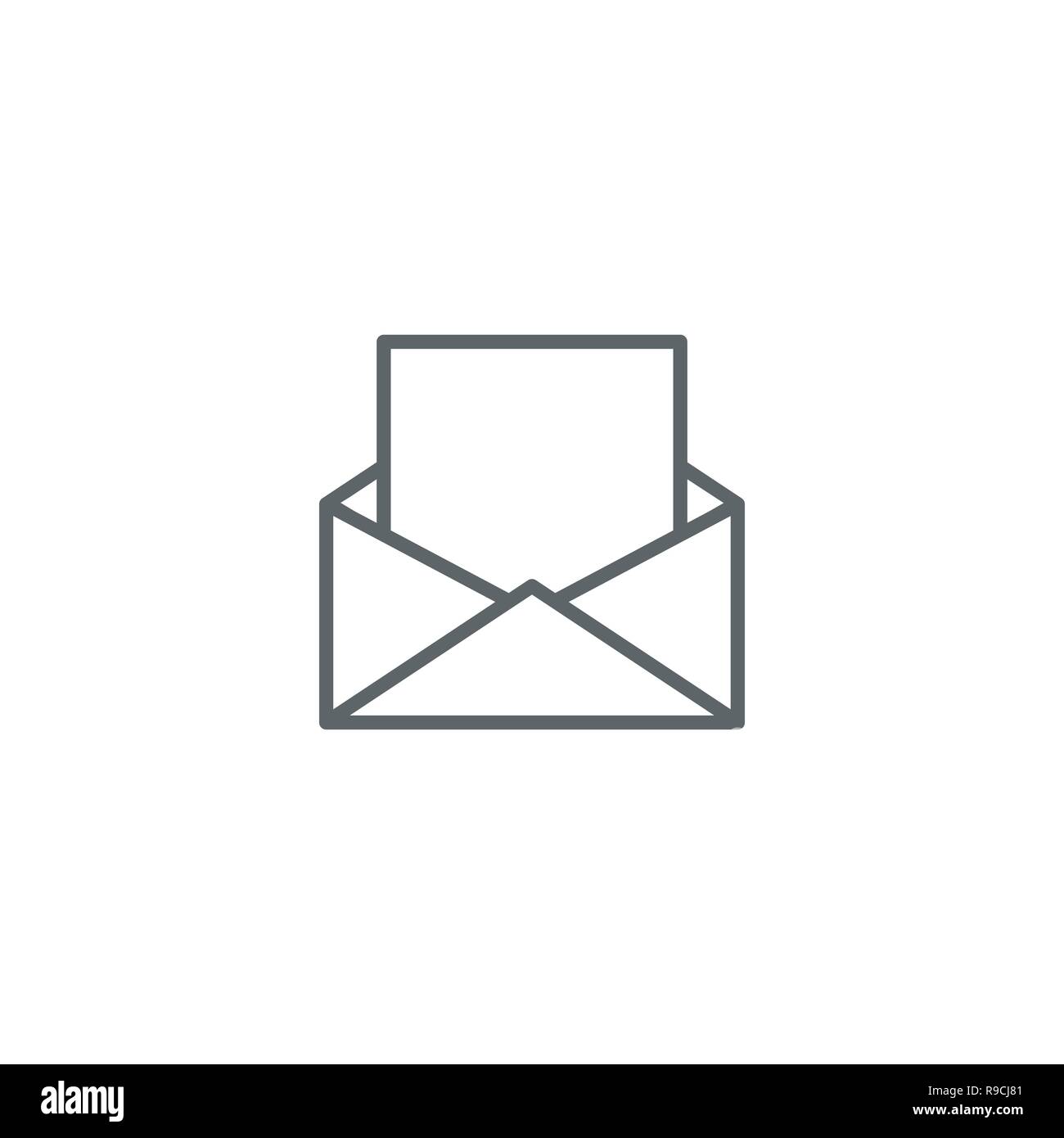 Mail line icon vector isolated on white background Stock Vector