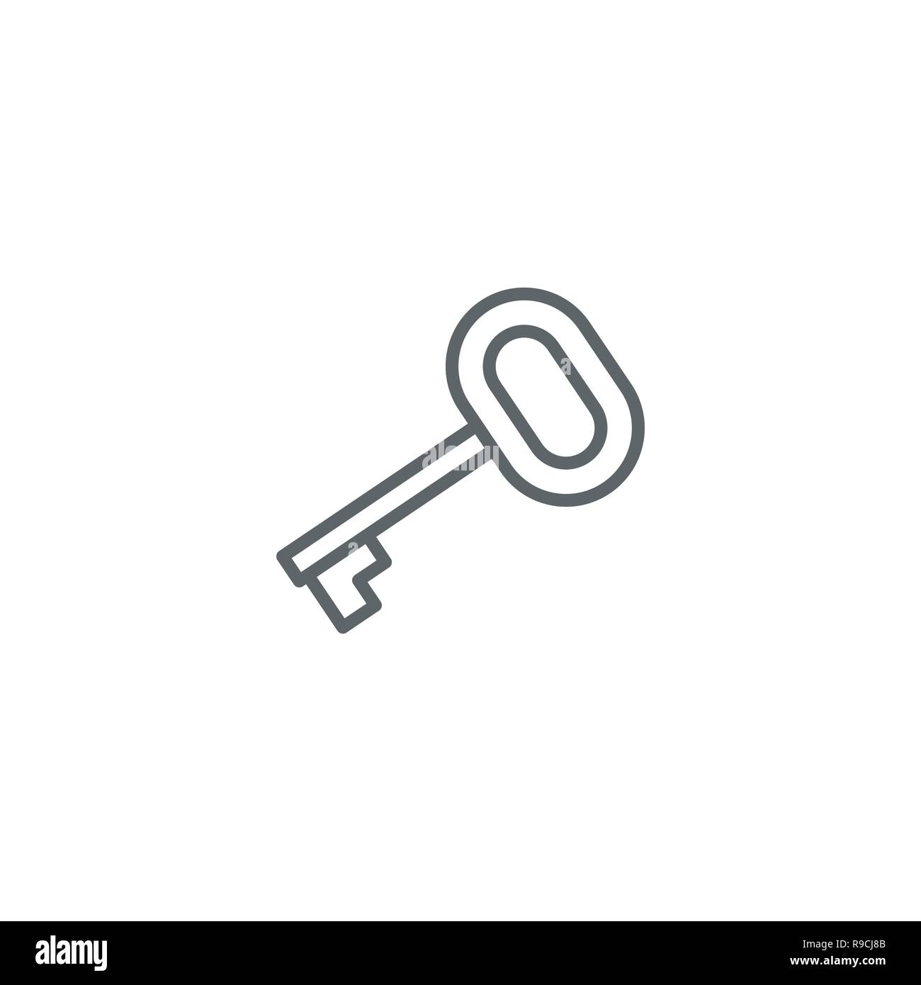 Key line icon vector isolated on white background Stock Vector