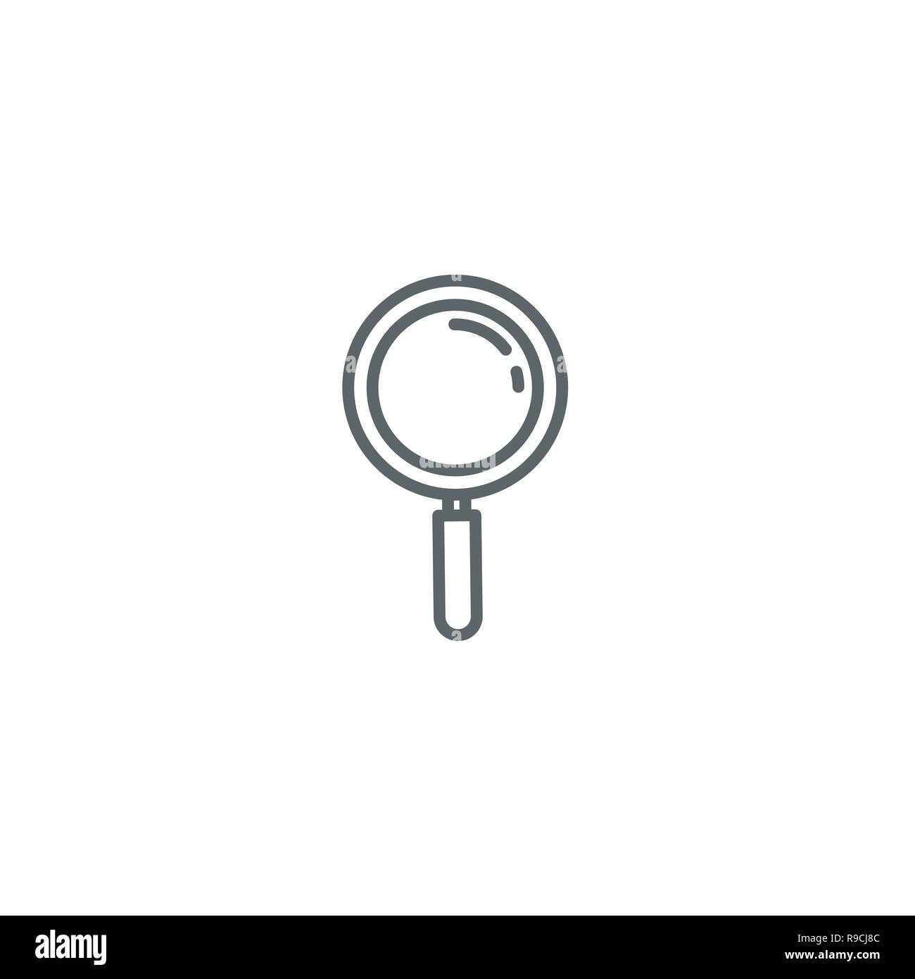 Search line icon vector isolated on white background Stock Vector