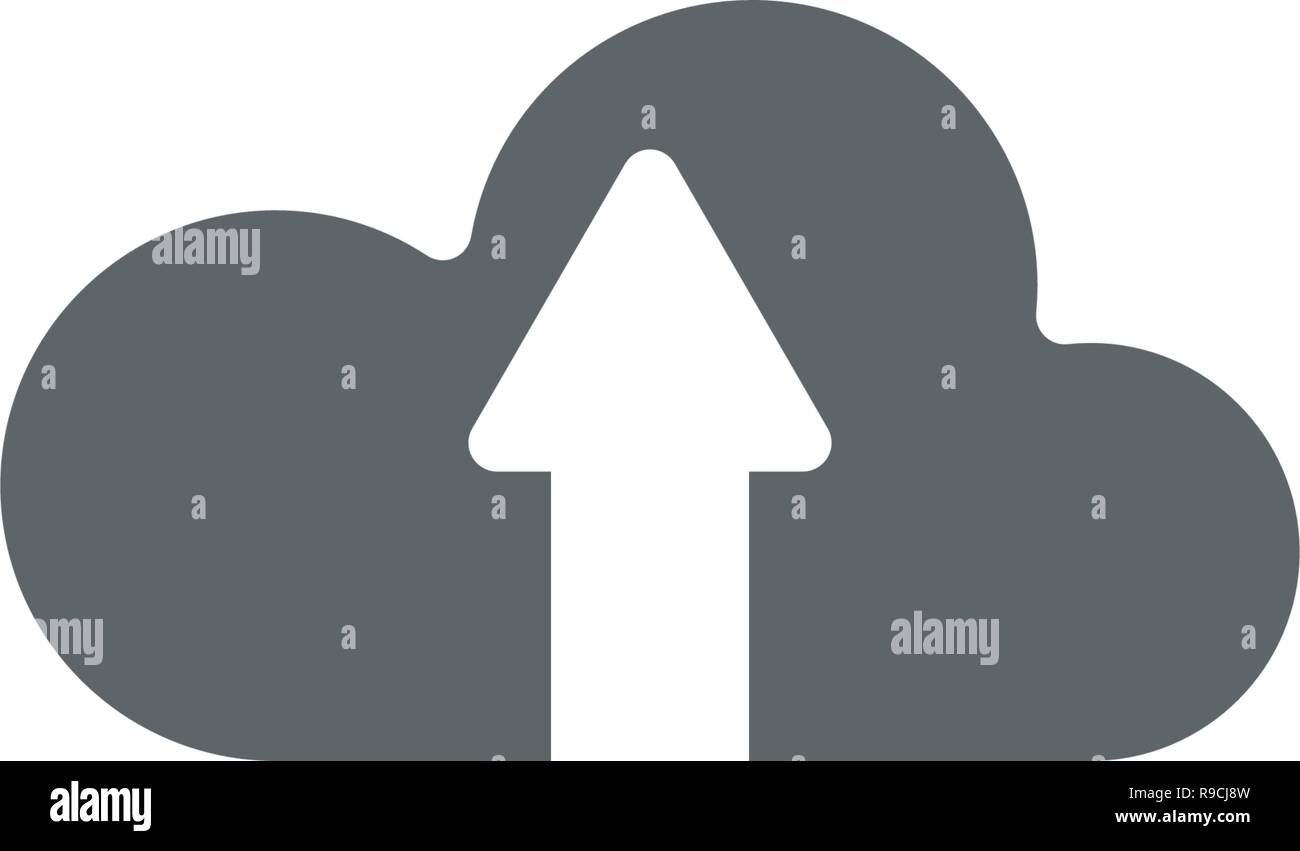 Upload flat icon vector isolated on white background Stock Vector