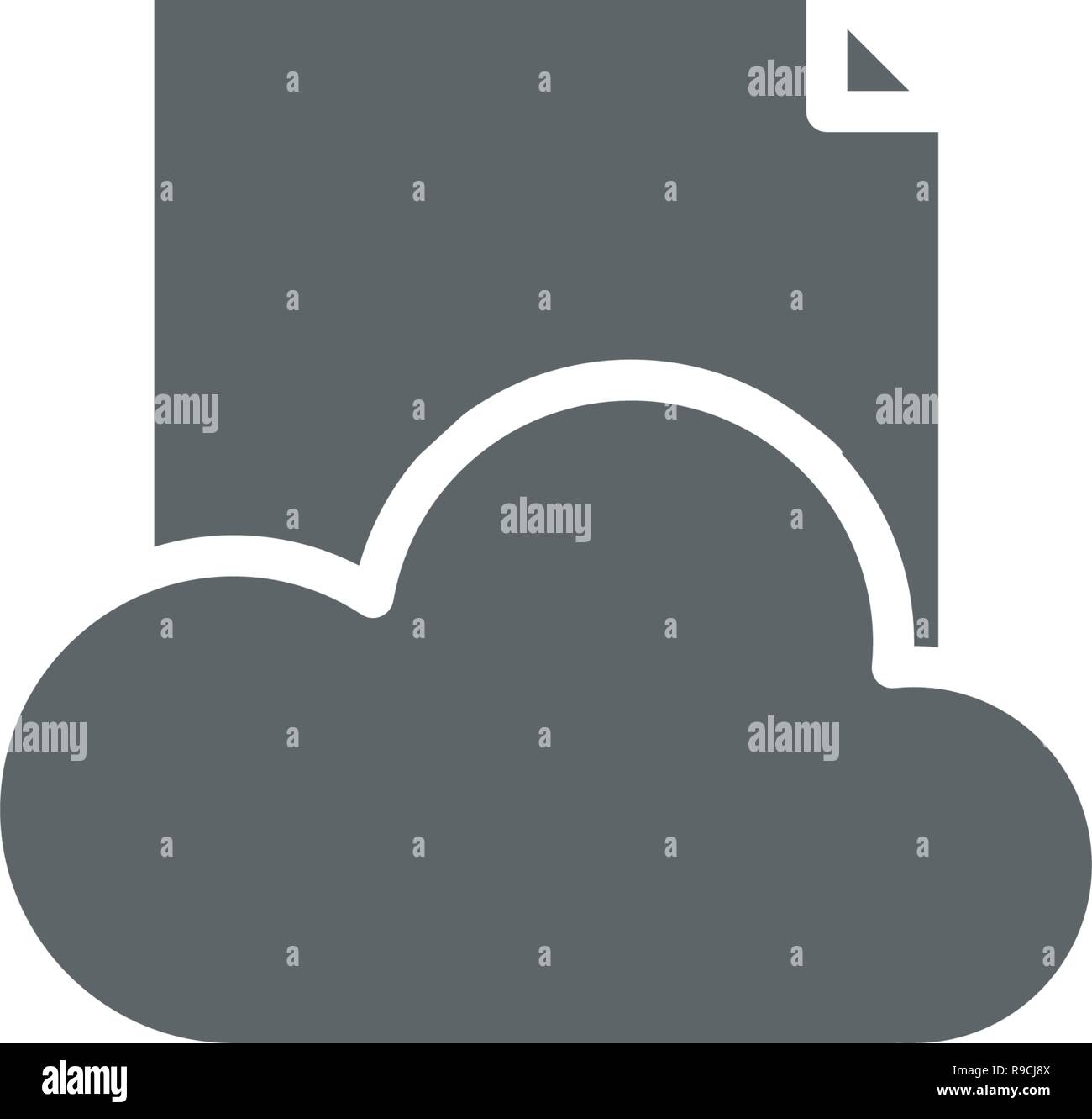 Document flat icon vector isolated on white background Stock Vector