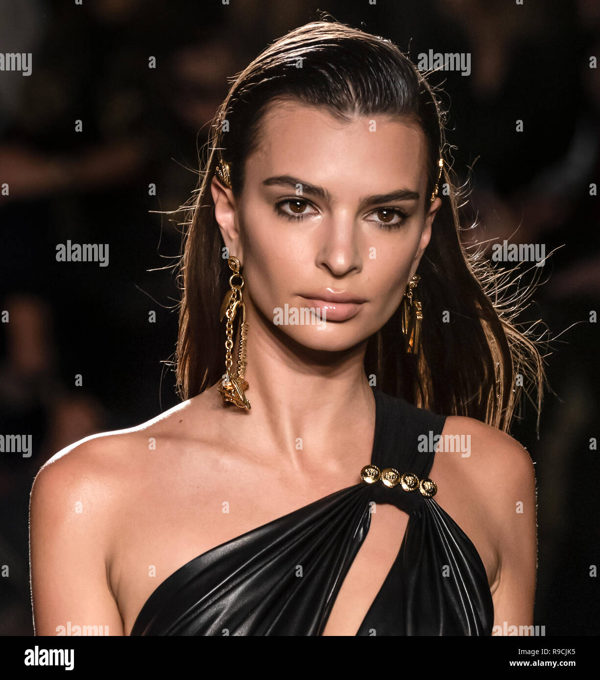 NEW YORK, NY - December 02, 2018: Emily Ratajkowski walks the runway at