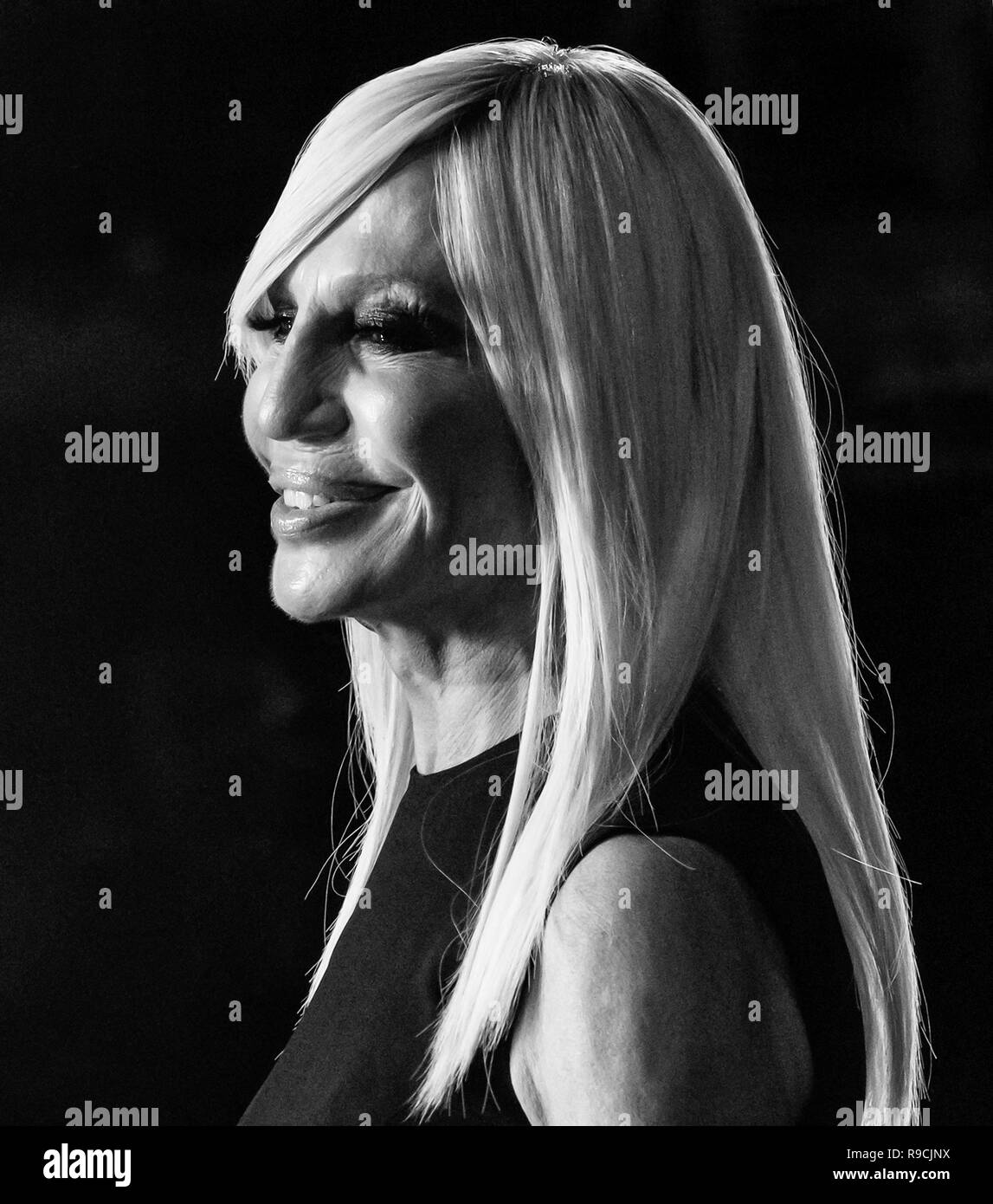 Donatella versace Black and White Stock Photos & Images - Alamy