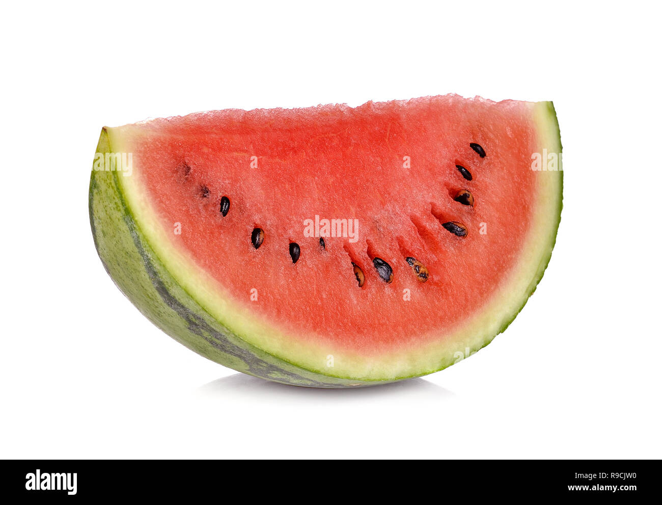 Sliced ripe watermelon isolated on white background Stock Photo - Alamy