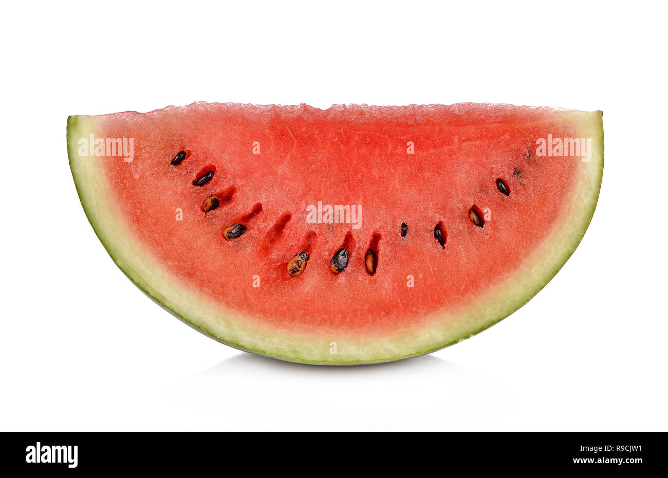 Sliced ripe watermelon isolated on white background Stock Photo - Alamy