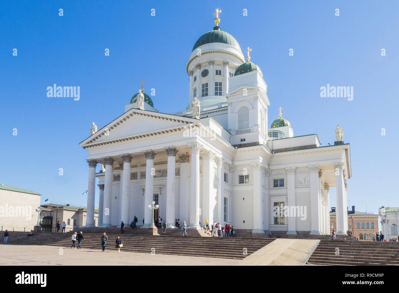 Europe - Senate Square Kathedrale in Helsinki Stock Photo