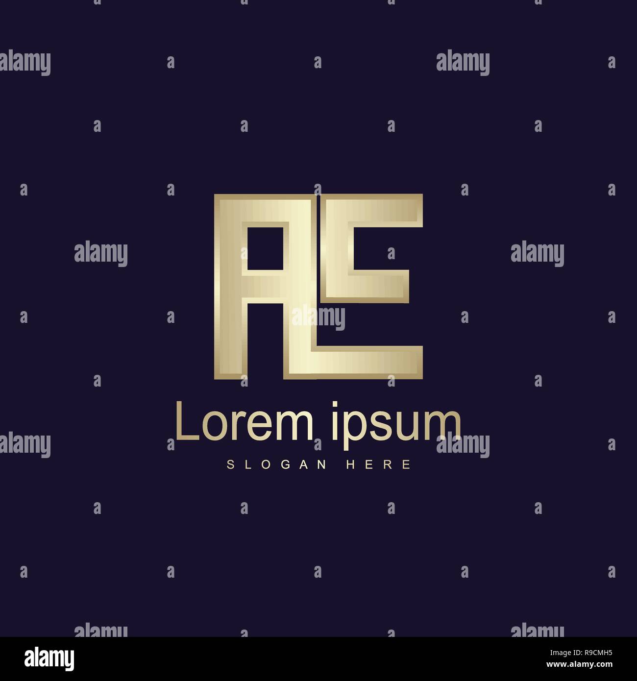 Initial Letter AE Logo Template Vector Design Stock Vector Image & Art ...