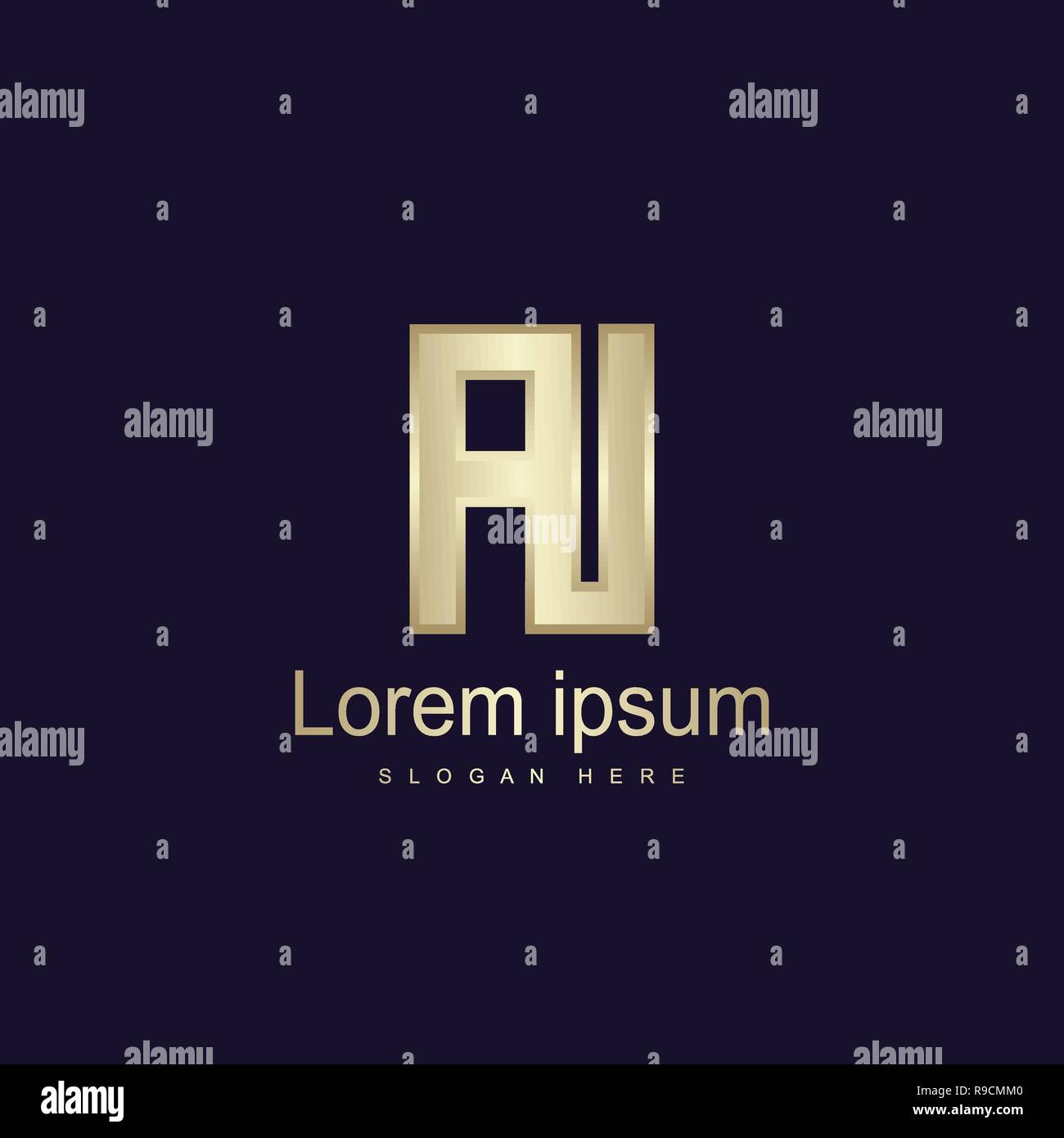 Initial Letter AI Logo Template Vector Design Stock Vector Image & Art ...