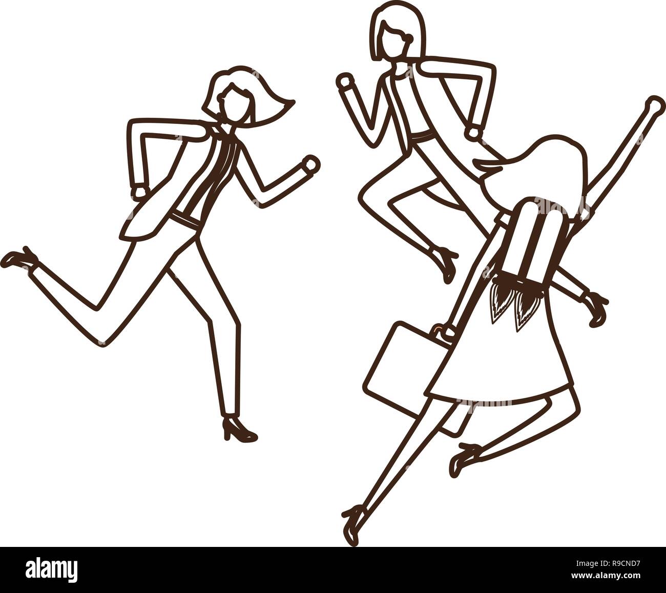 businesswomen with rocket avatar character Stock Vector Image & Art - Alamy