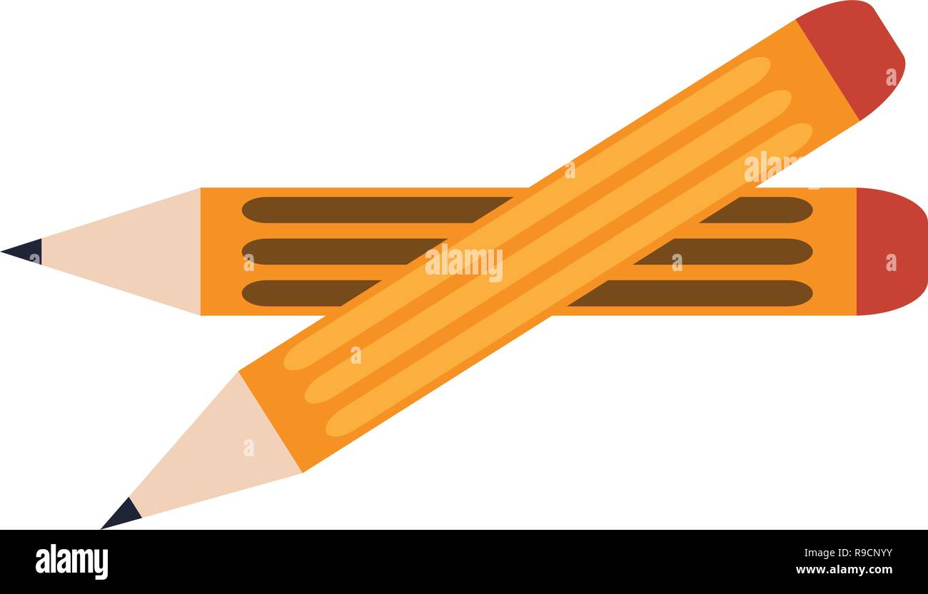 Wooden pencil crossed Stock Vector Image & Art - Alamy