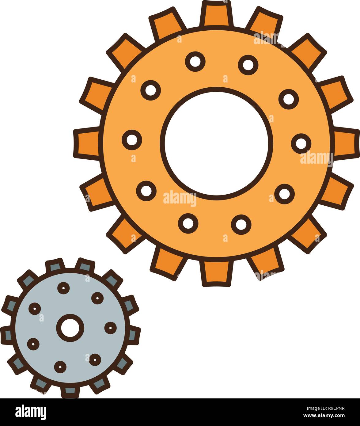 Industrial gears turning Stock Vector Images Alamy