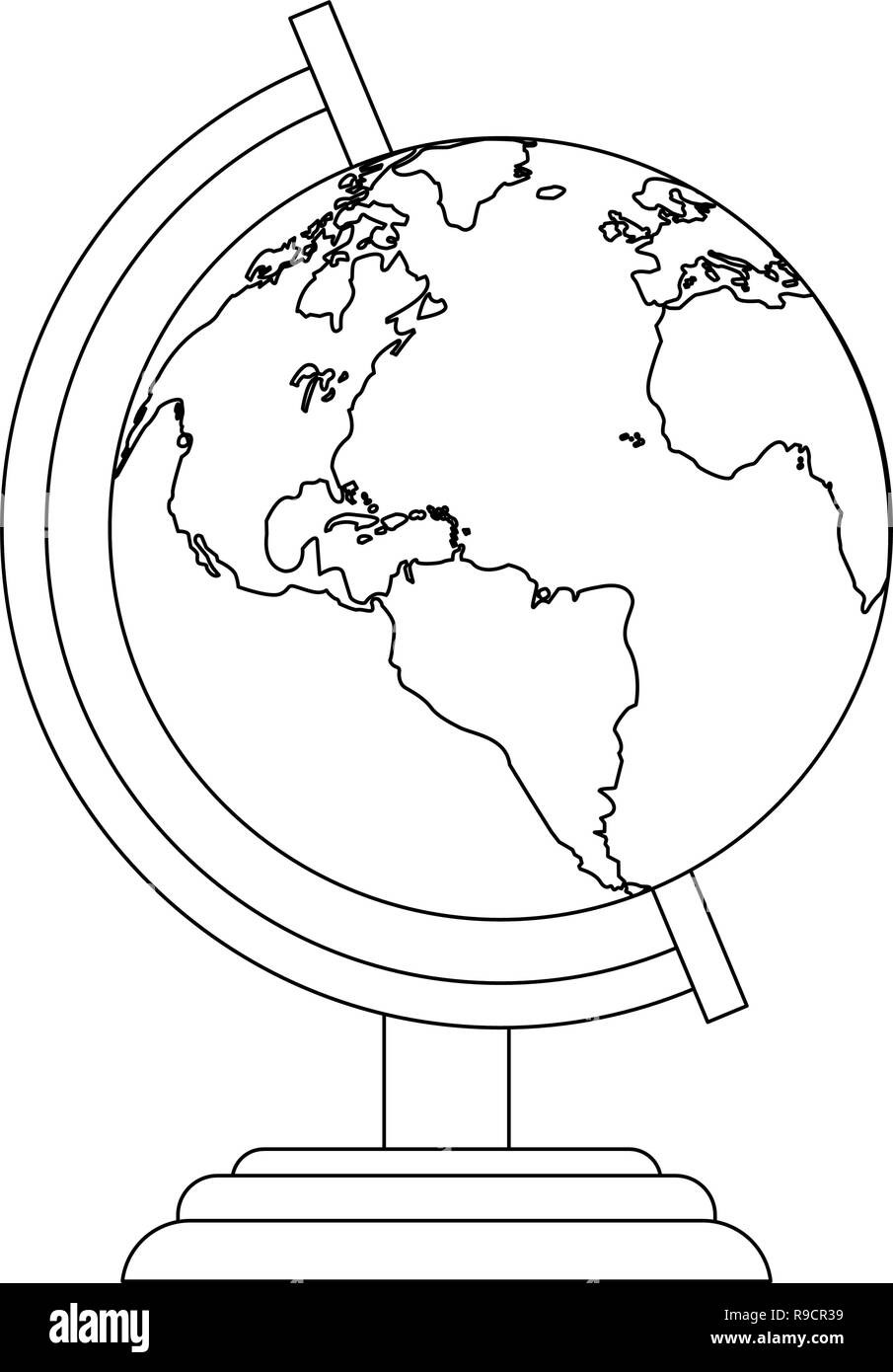 World globe symbol in black and white Stock Vector Image & Art - Alamy