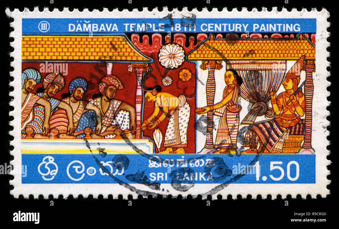 Postage stamp from Sri Lanka in the Vesak Festival series issued in