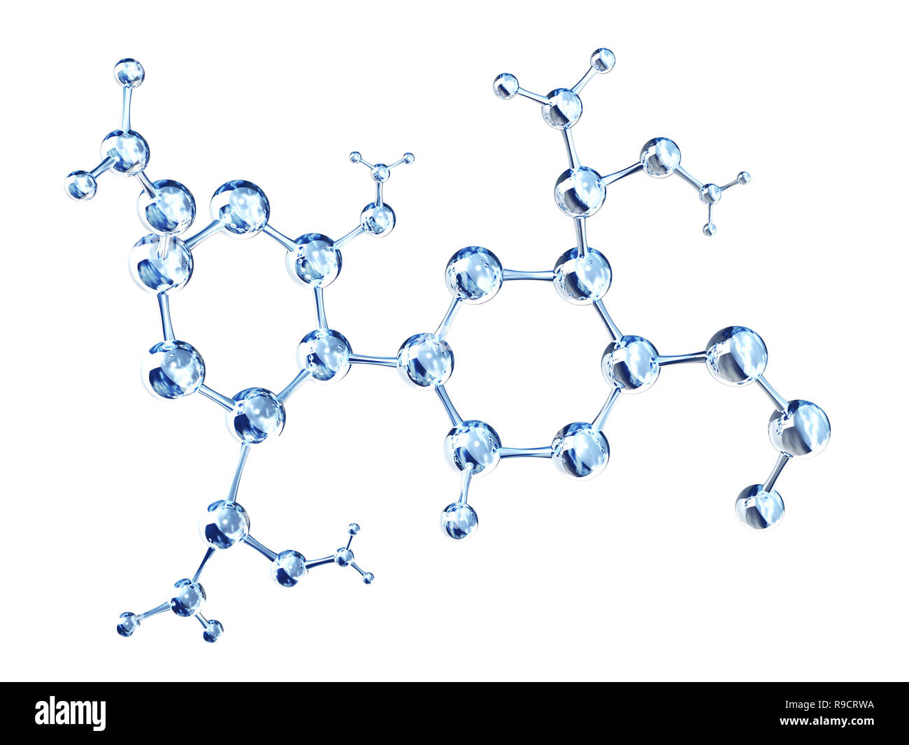 Abstract molecular structure. Isolated on white background Stock Photo ...