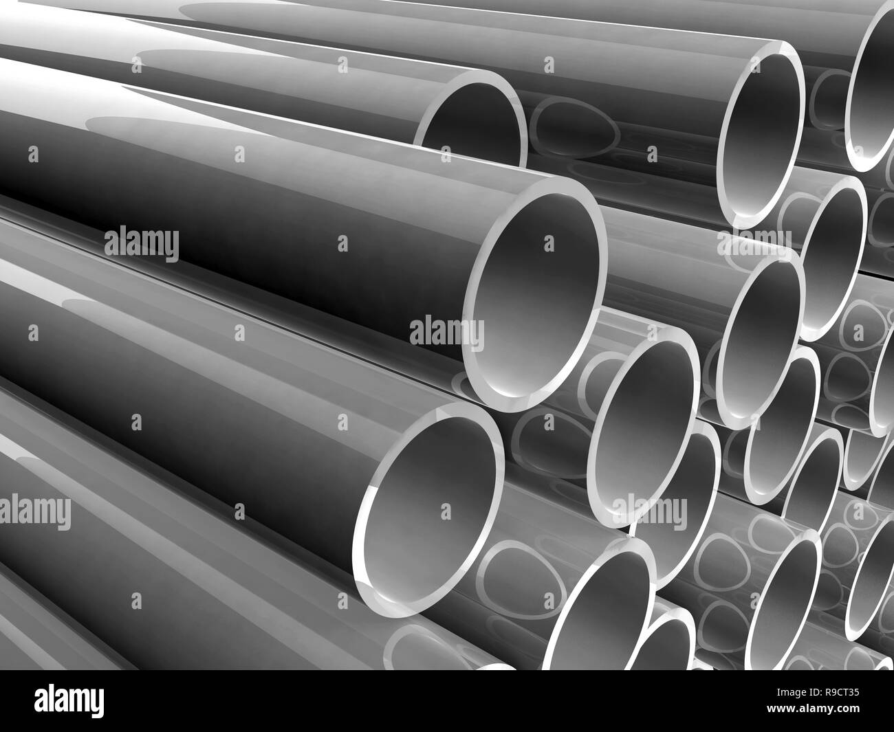 Aluminum plastic pipe Black and White Stock Photos & Images - Alamy