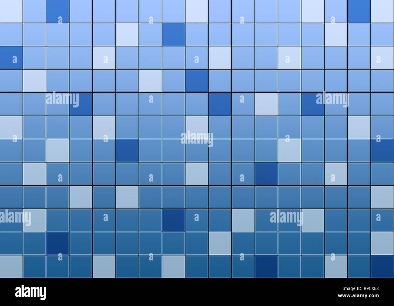 Abstract background with square tiles of blue color Stock Photo - Alamy