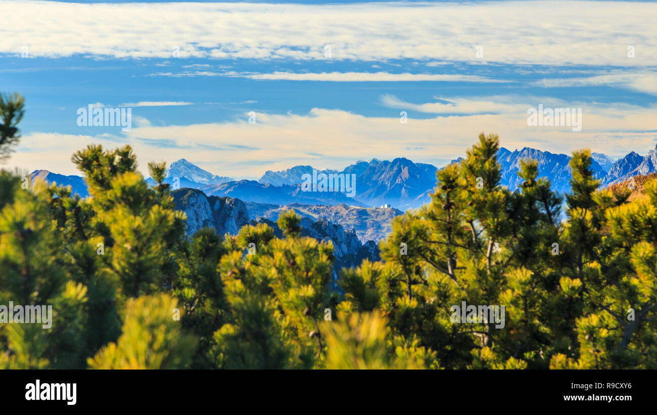 Sunny day in the carnic alps during a colorful autumn Stock Photo - Alamy