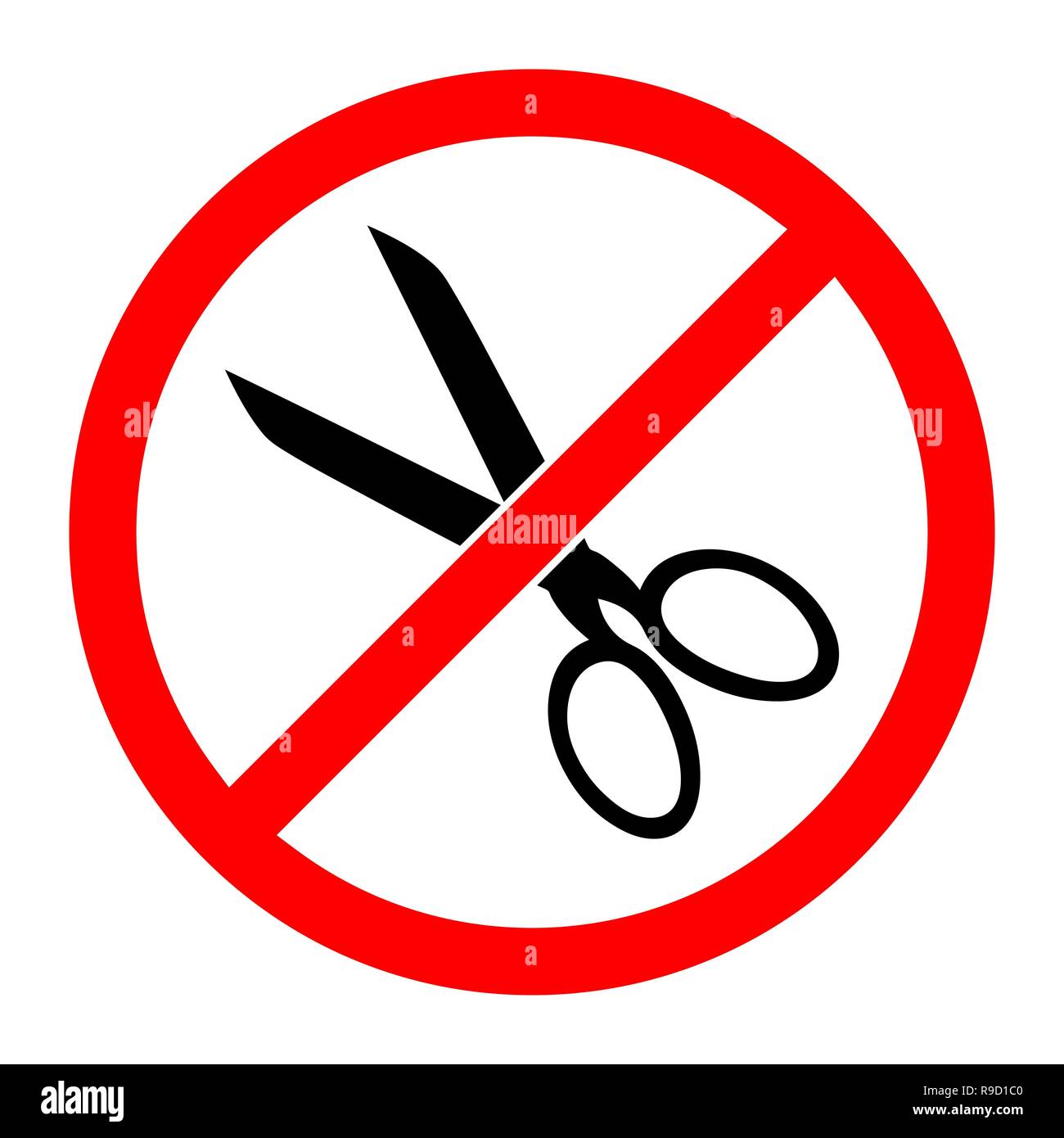 Scissors Prohibition Sign Vector Illustration No Cutting Sign scissors-prohibition-sign-vector-illustration-no-cutting-sign