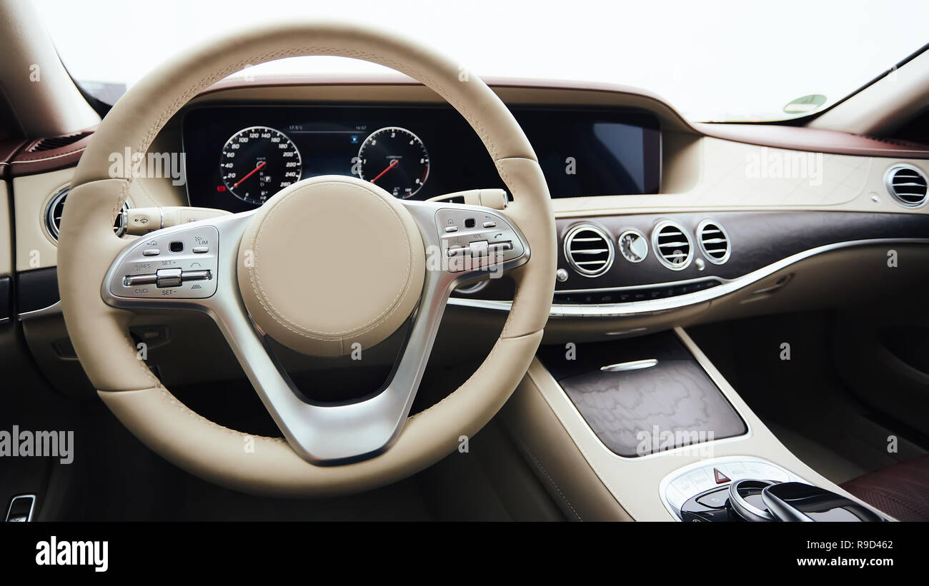 Car Interior Luxury Interior Of Prestige Modern Car