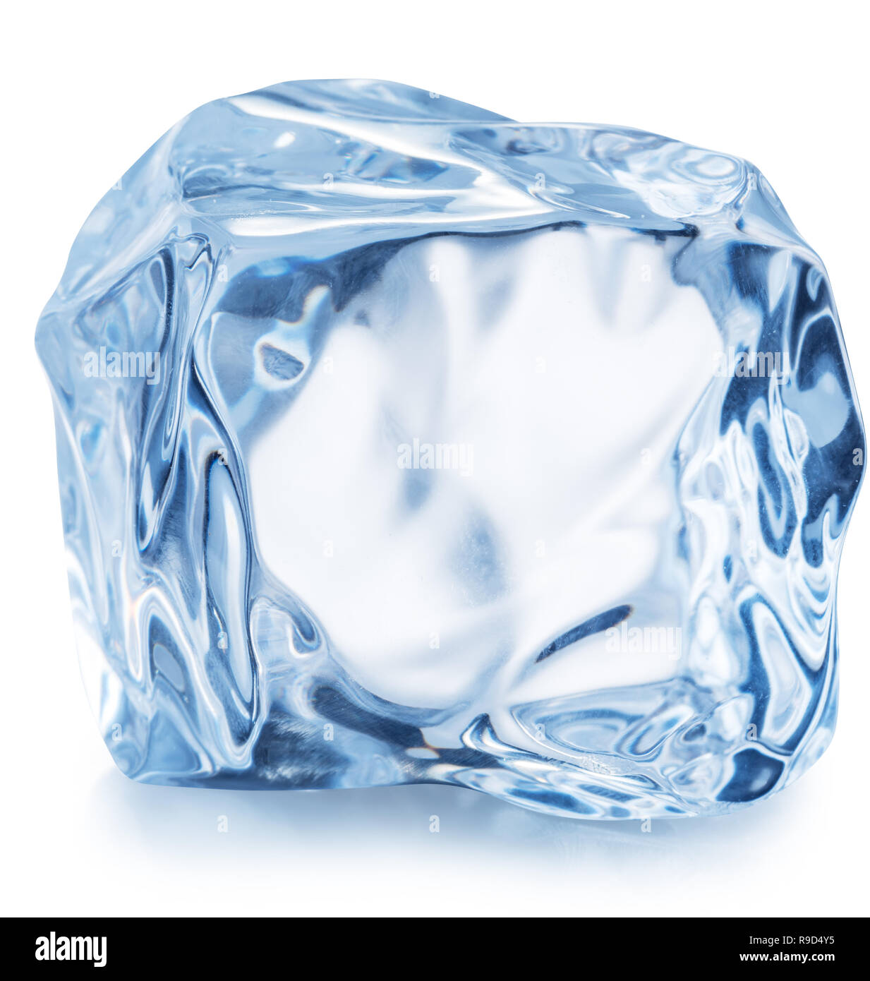Ice cube. Macro shot of one ice cube. File contains clipping path Stock