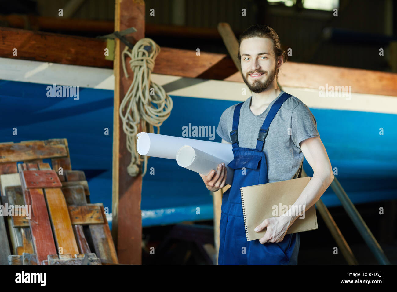 Cheerful engineer Stock Photo