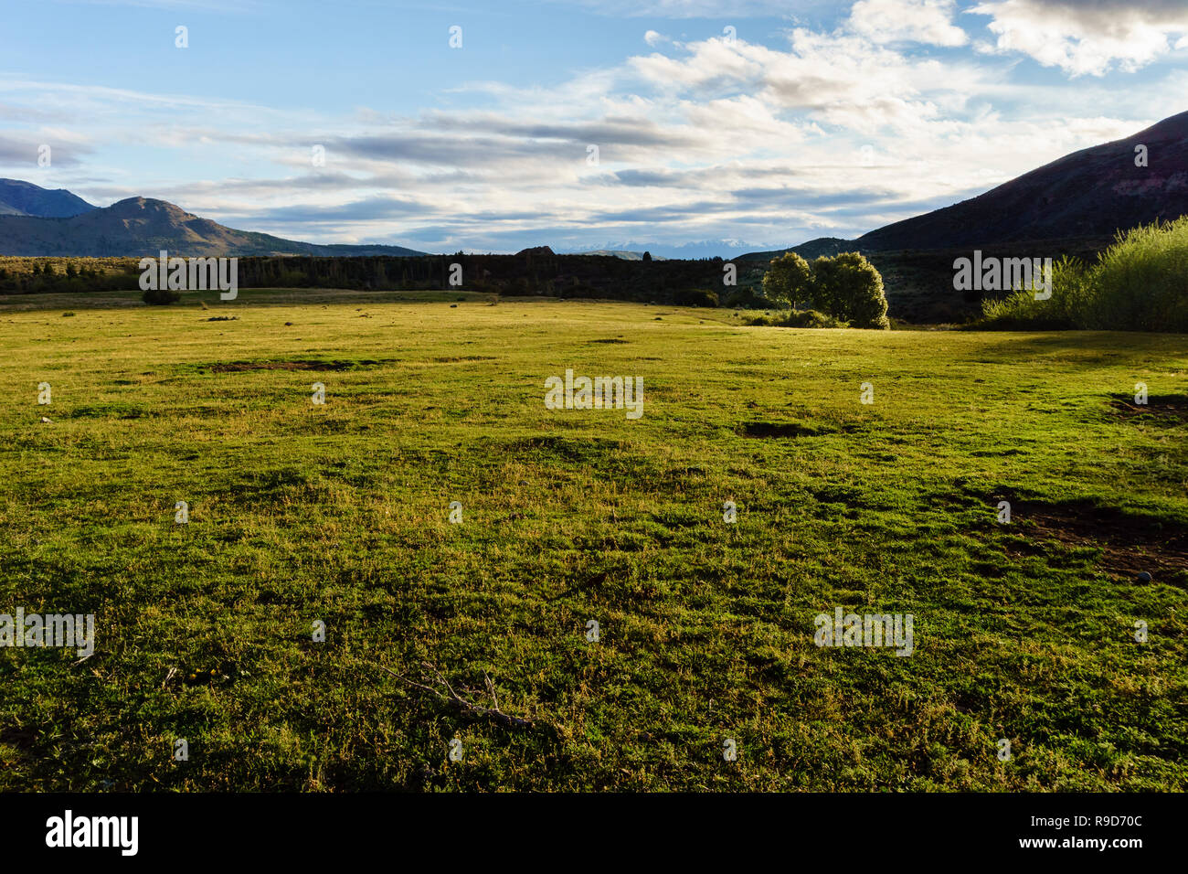 Farmland in Esquel, Patagonia, Argentina Stock Photo