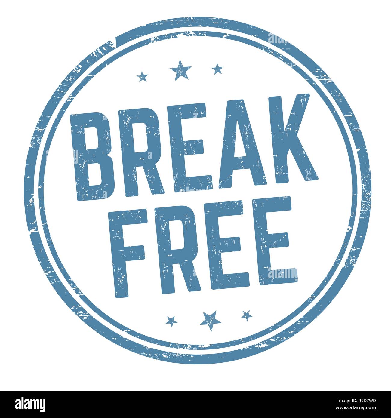 Break free sign or stamp on white background, vector illustration Stock Vector