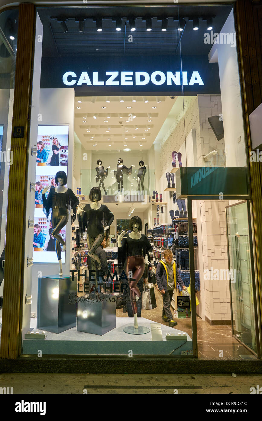 MILAN, ITALY - CIRCA NOVEMBER, 2017: shop window display of clothing at a  Calzedonia store in Milan, Italy Stock Photo - Alamy