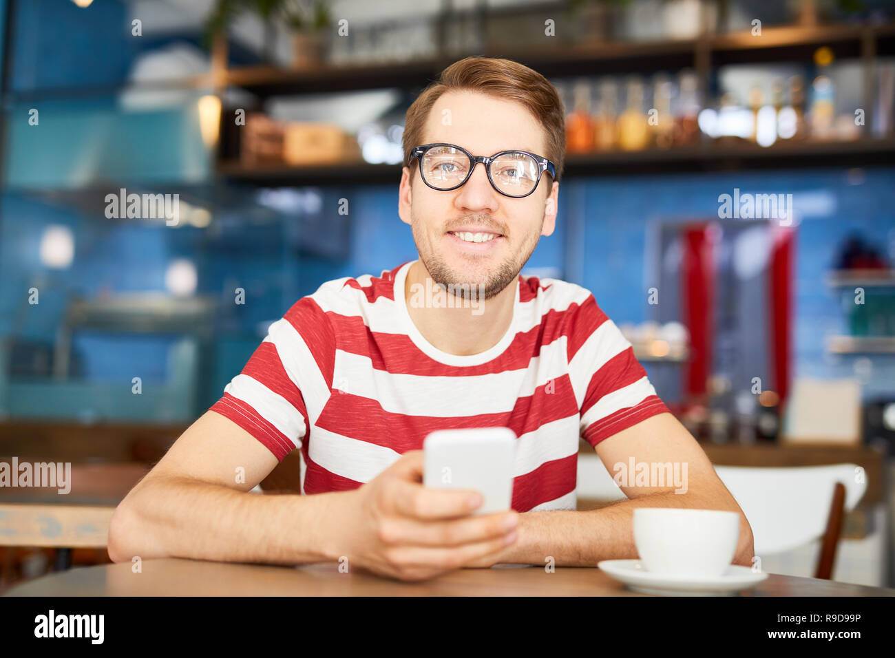 Guy with smartphone Stock Photo